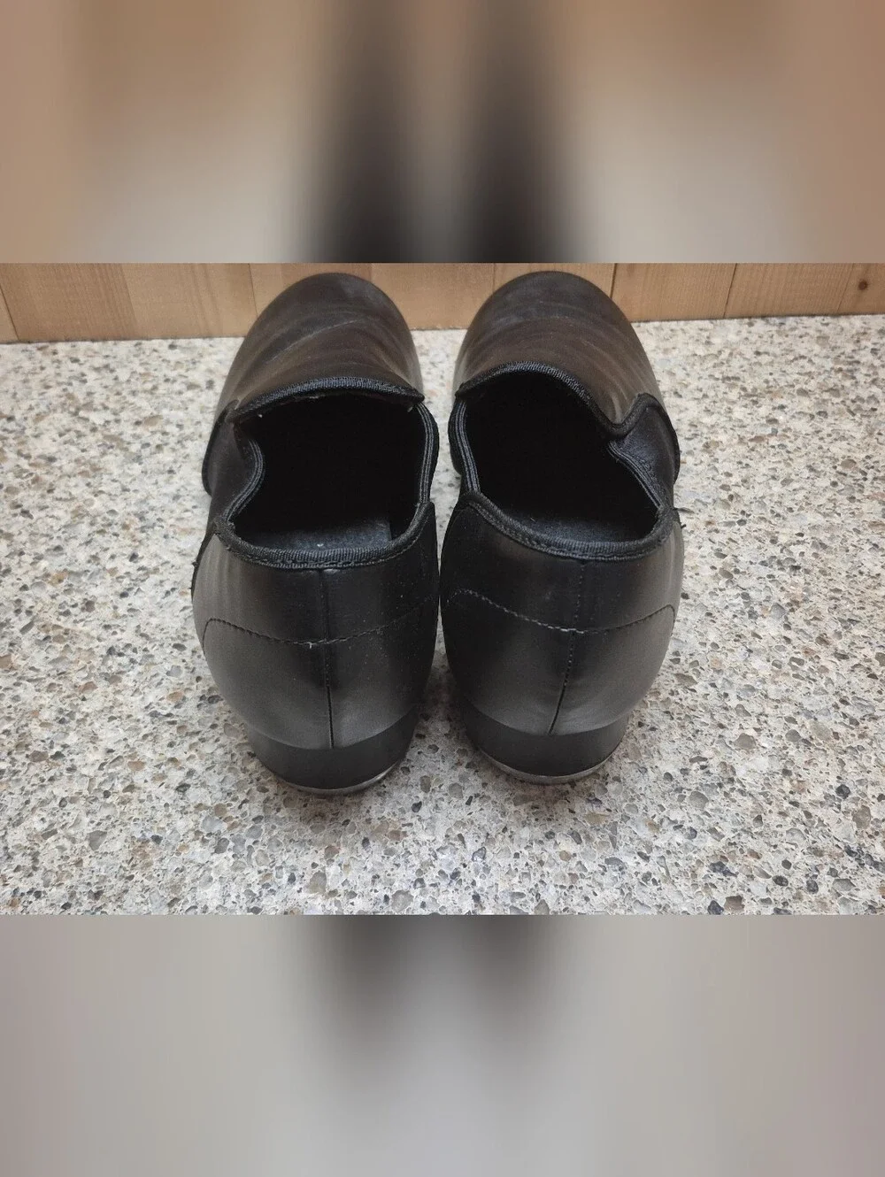 Weissman Black Slip On Tap Shoes Style W1500 Women's Size 8.5M Dance Shoes